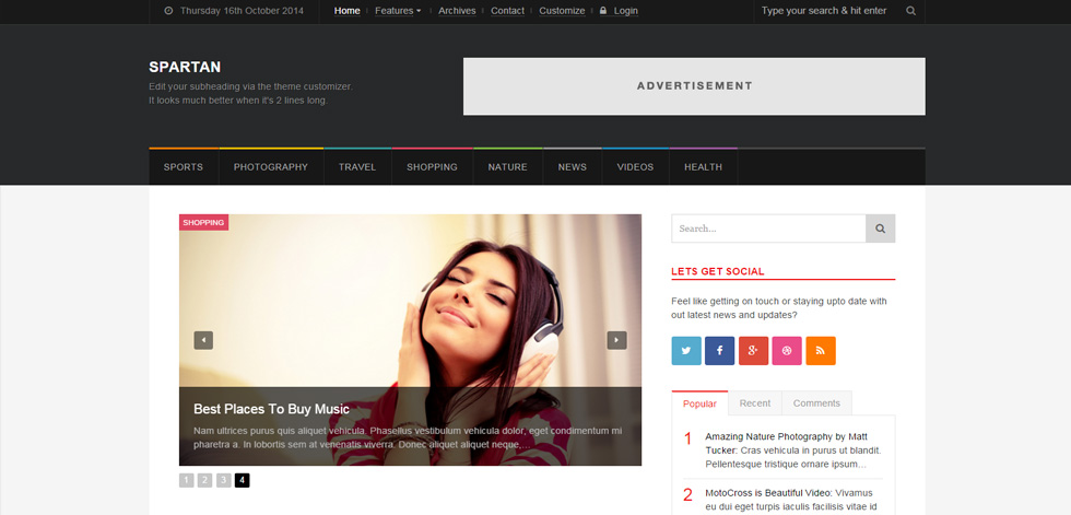 Home page