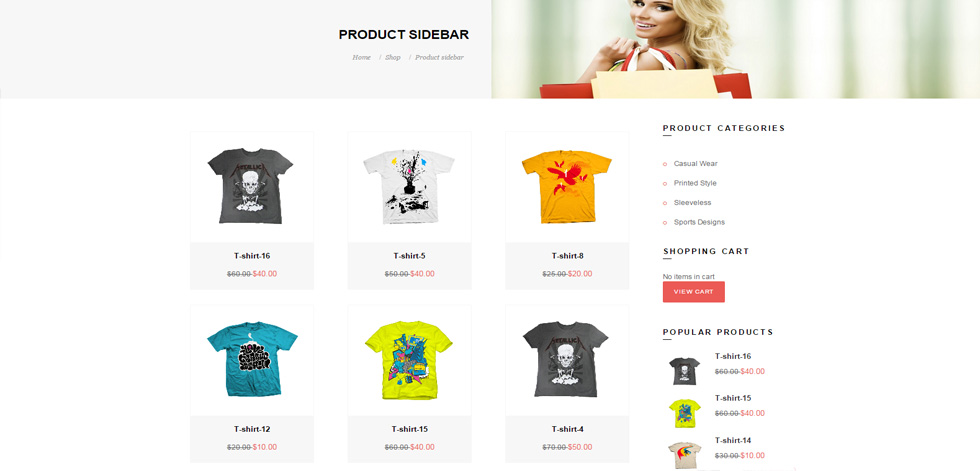 Shop page
