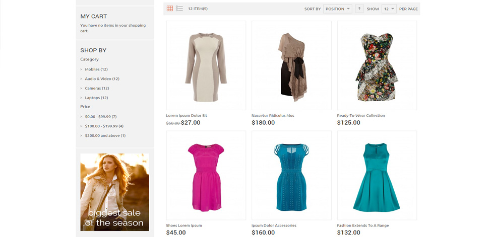 Category page