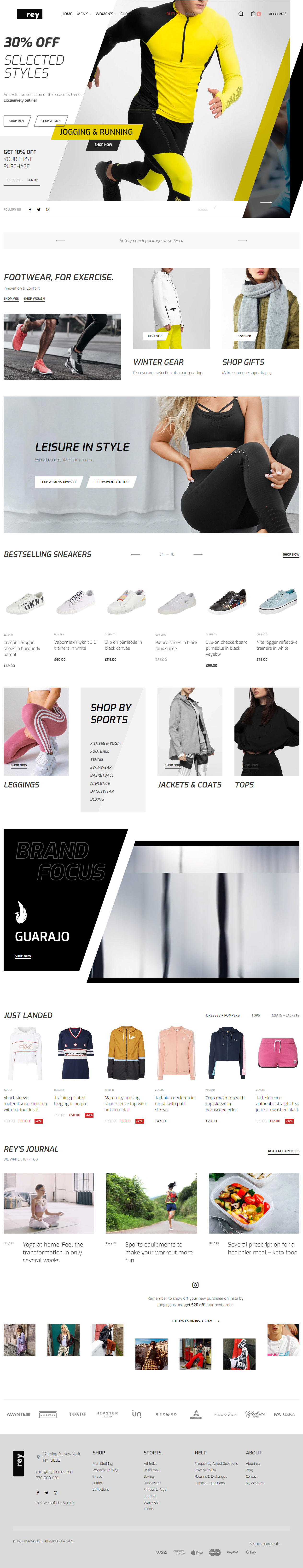 Rey WordPress Sport Theme