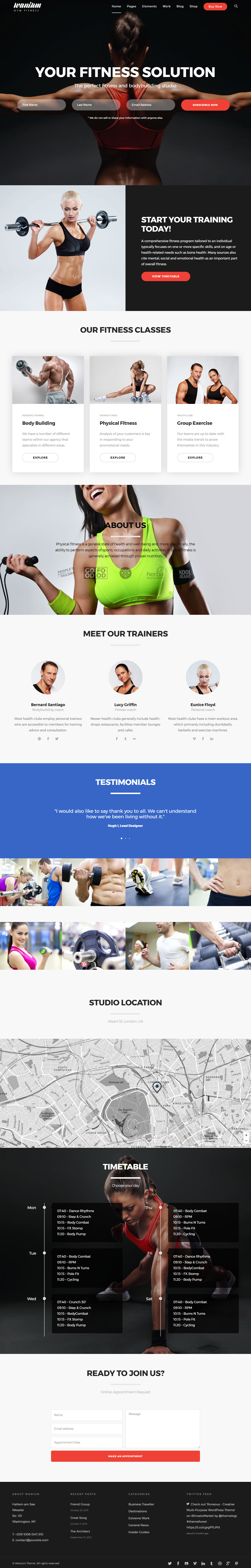 Wanium WordPress Sport Theme