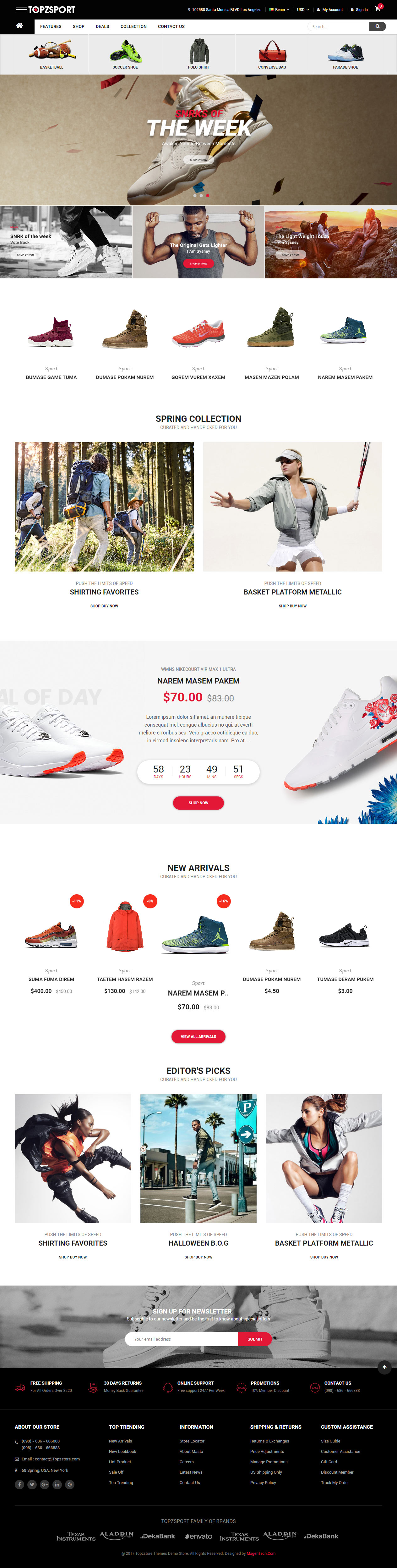 SM TopzStore Sport Magento Themes