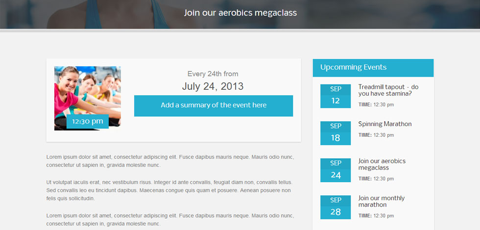 Event page