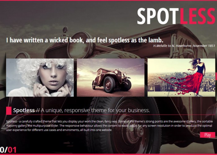 Spotless – Premium Responsive One Page HTML5 Theme