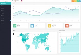 Square – Premium Responsive Admin App with AngularJS Template