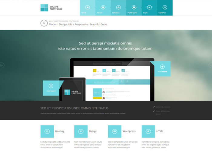 Square Portfolio – Premium Responsive WordPress Theme