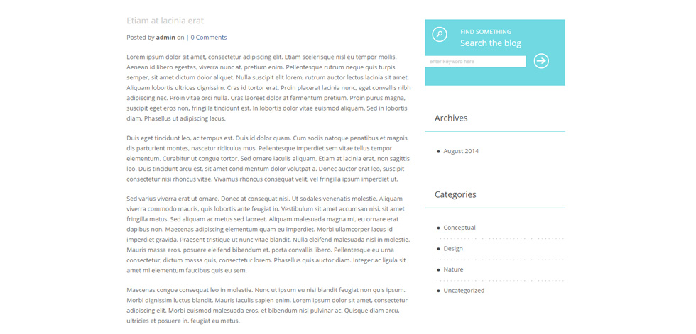 Blog post page