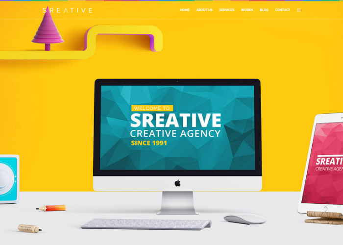 Sreative – Premium Responsive Digital Agency HTML5 Template