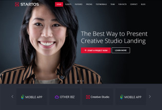 Startos – Premium Responsive Modern App Landing Page WordPress Theme