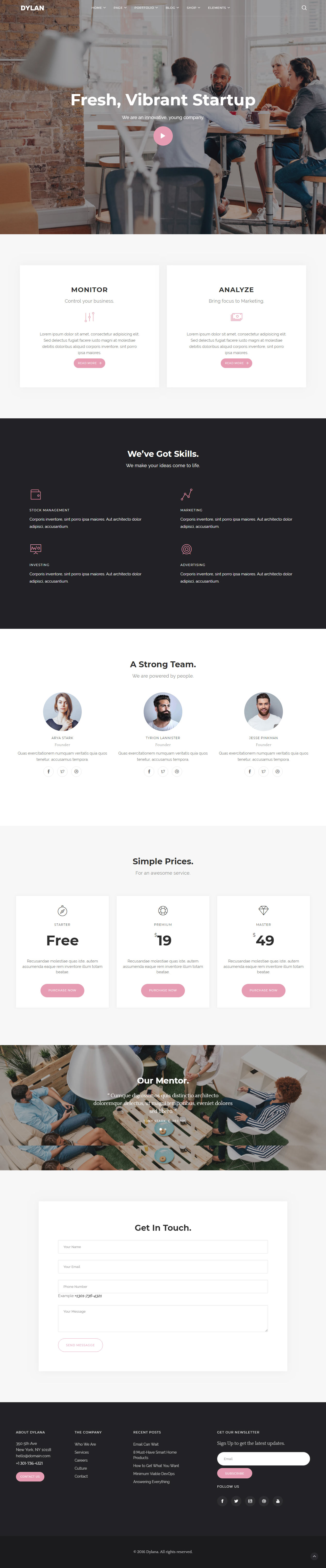 Dylan Drupal Startup Theme