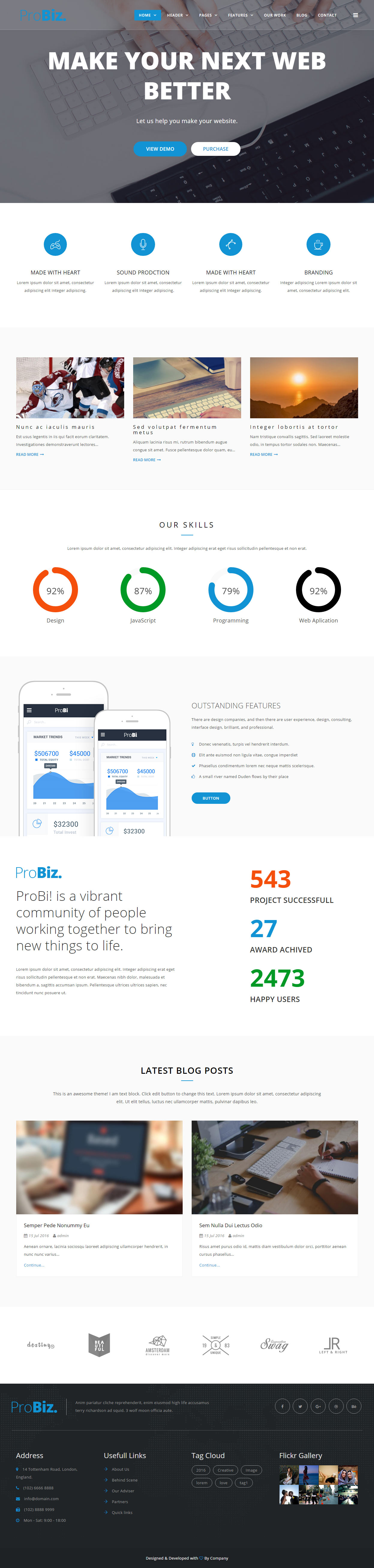 ProBiz Drupal Startup Theme