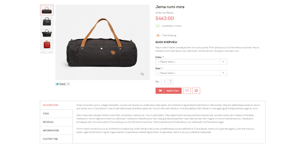 Product page