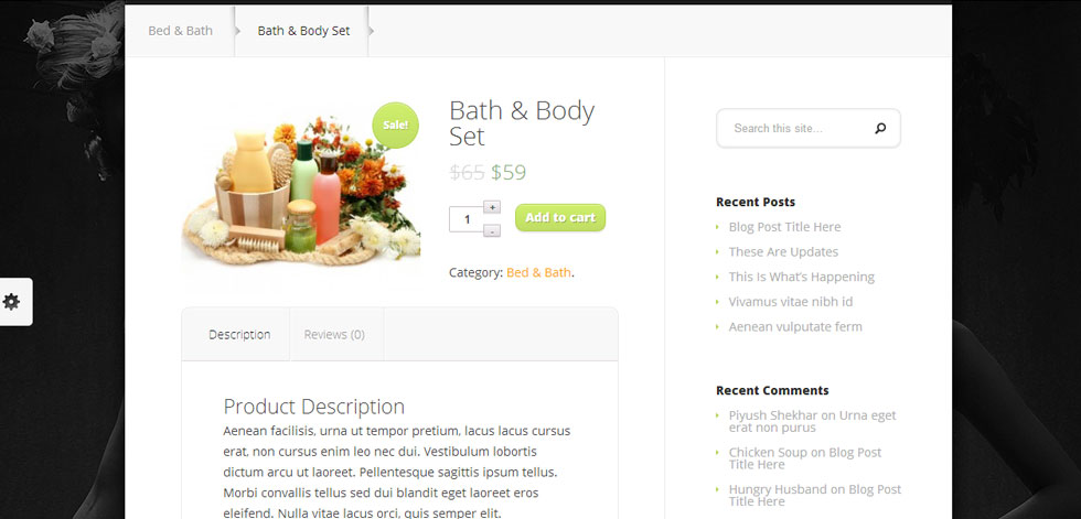 One product page