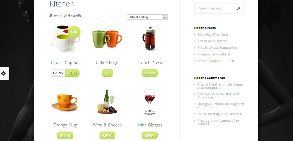Products page