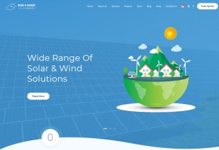 Sun & Wind – Premium Responsive Solar Energy HTML5 Template