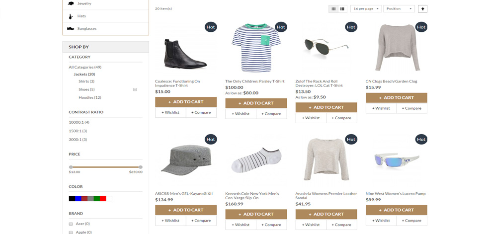 Category page