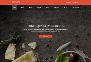 Tasty – Premium Responsive Cafe and Restaurant HTML5 Template