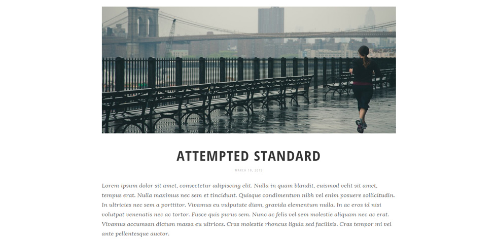 Blog post page