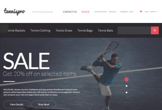 Tennis Gear – Premium Responsive Tennis Accessories PrestaShop Theme