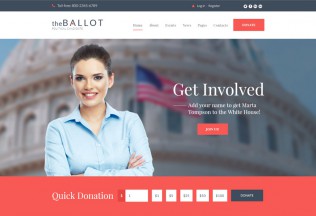 The Ballot – Premium Responsive Political Candidate WordPress Theme