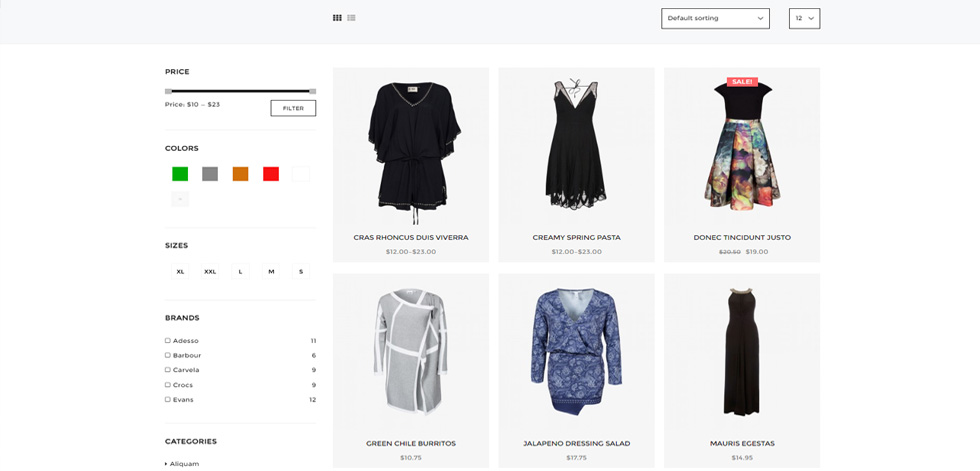 Category page
