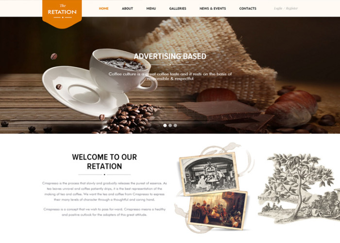 The Retation – Premium Responsive Coffee, Bar and Bistro HTML5 Template