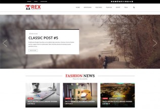The REX – Premium Responsive Magazine and Blog Drupal 8 Theme