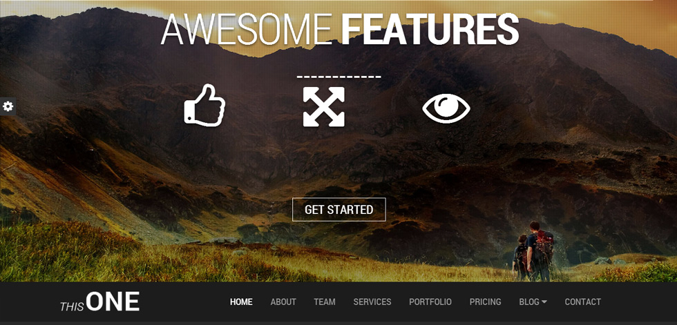 Welcome screen
