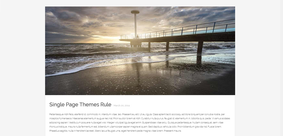 Blog post page