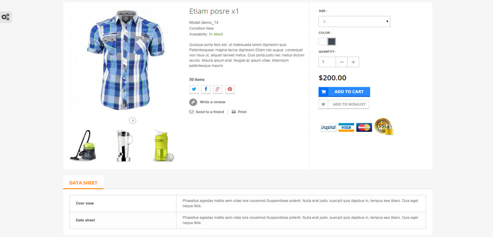 Product page