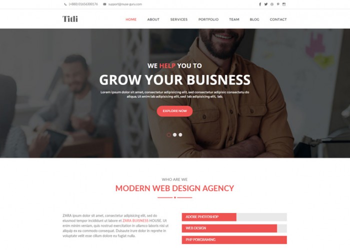 Titli – Premium Responsive Multipurpose Muse Template
