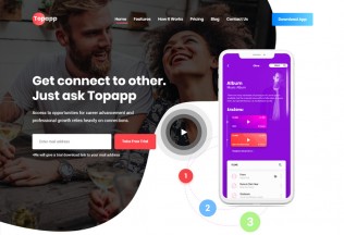 Topapp – Premium Responsive App Landing Page HTML5 Template