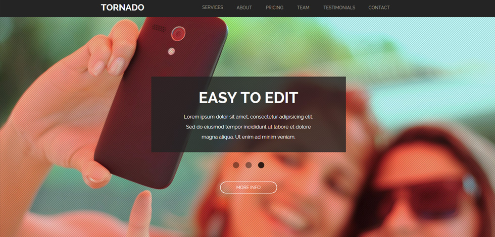 Welcome screen