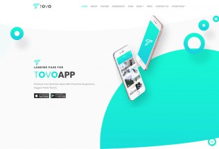 Tovo – Premium Responsive React App Landing Page HTML5 Template
