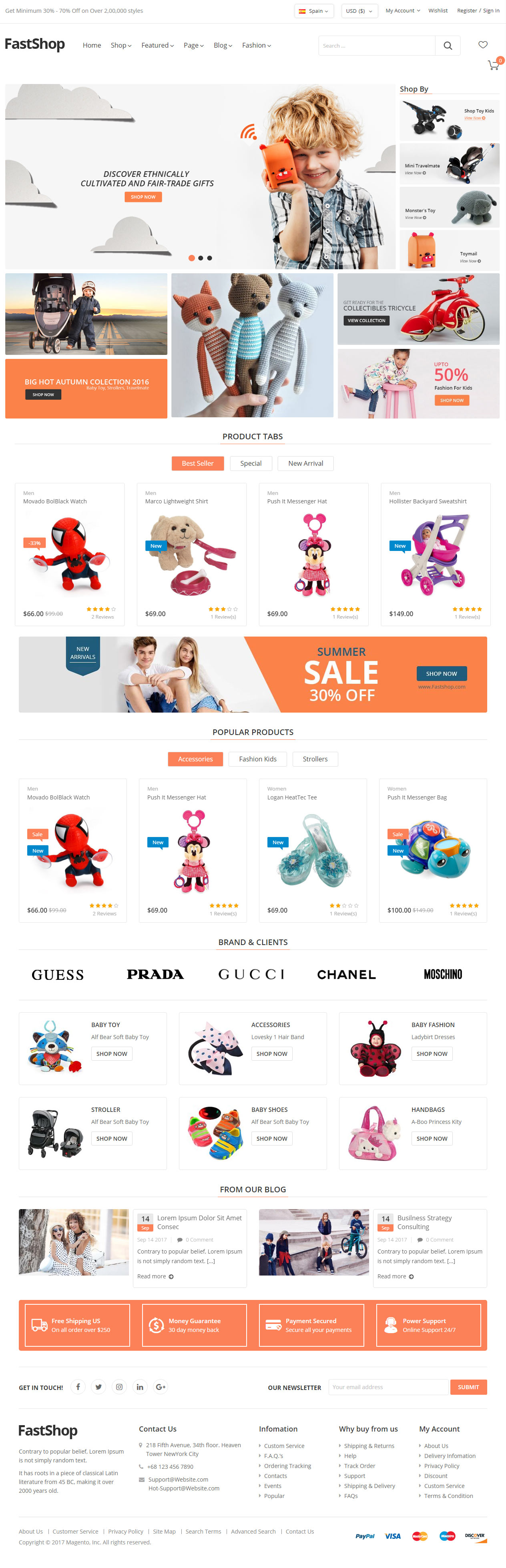 FastShop Magento Toys Template