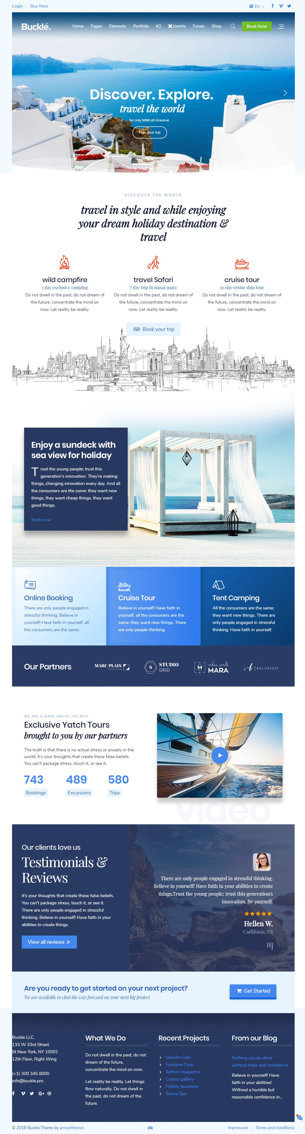 Buckle Joomla Travel Templates