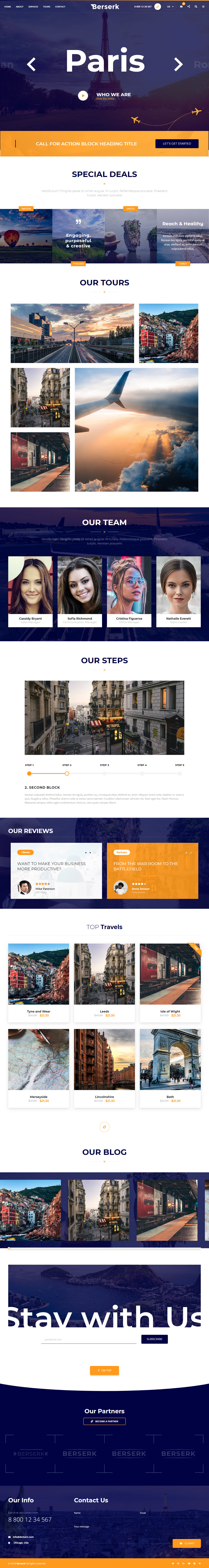 Berserk Travel HTML5 Templates
