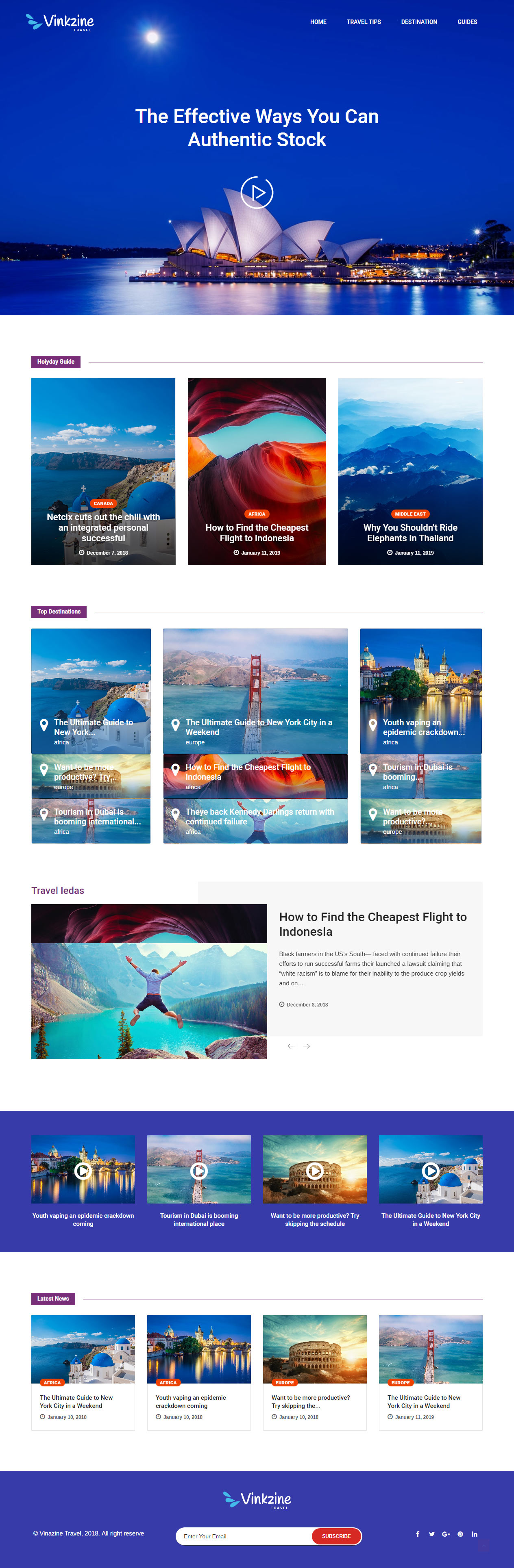 Vinkmag WordPress Travel Magazine Theme