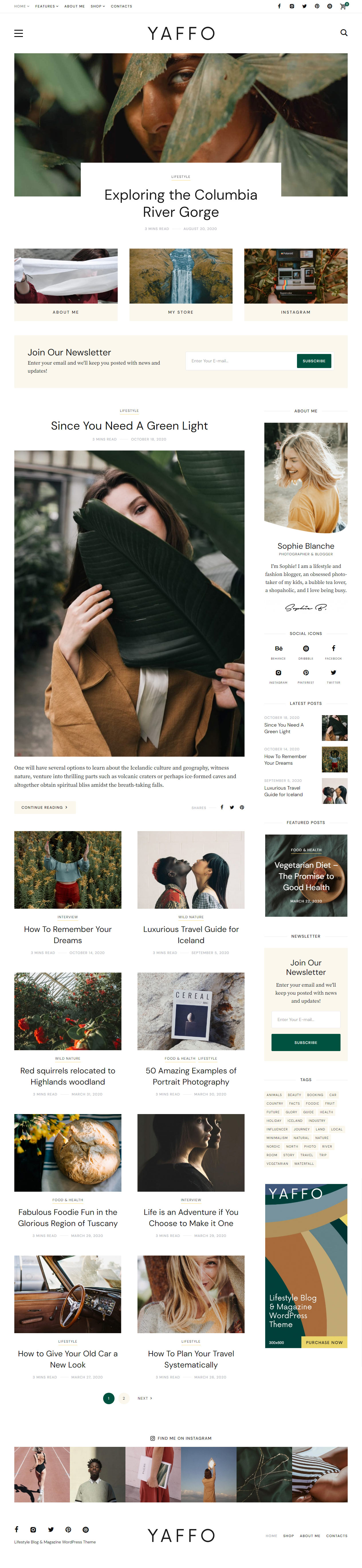 Yaffo WordPress Travel Blog Theme