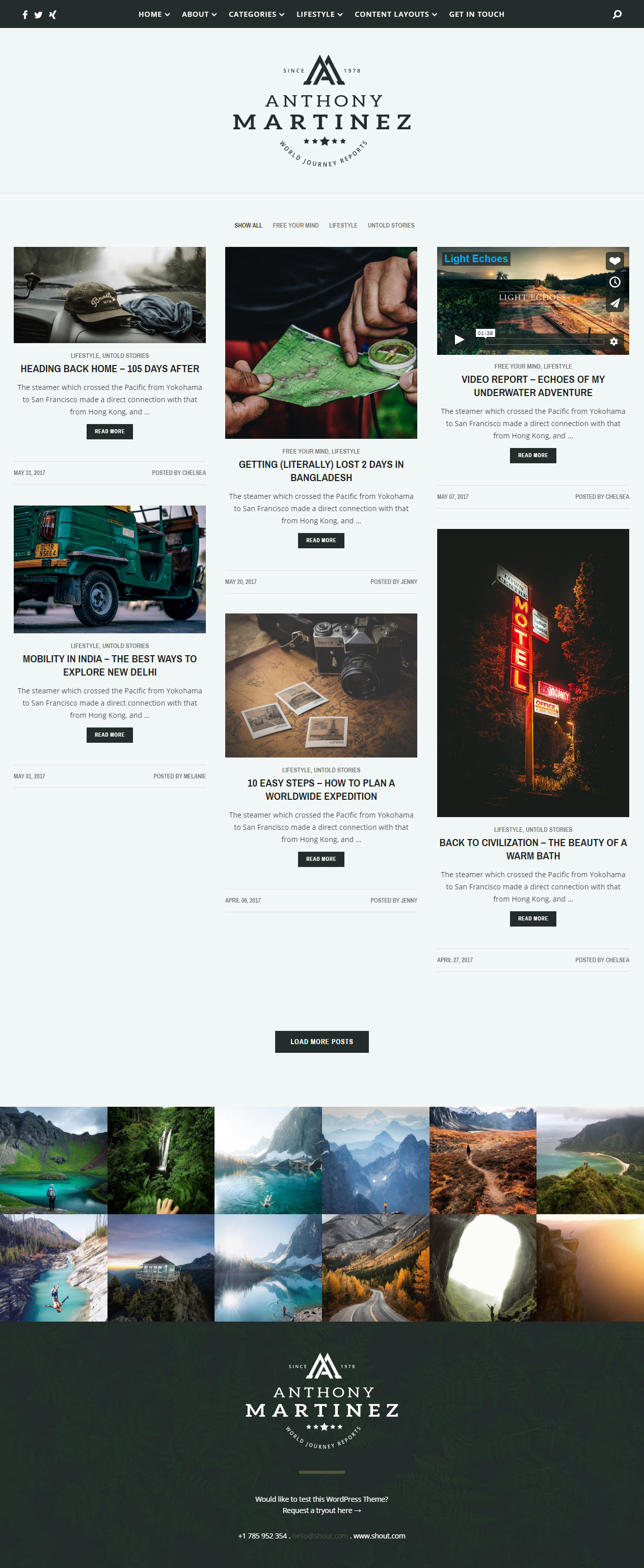 Shout WordPress Travel Magazine Theme