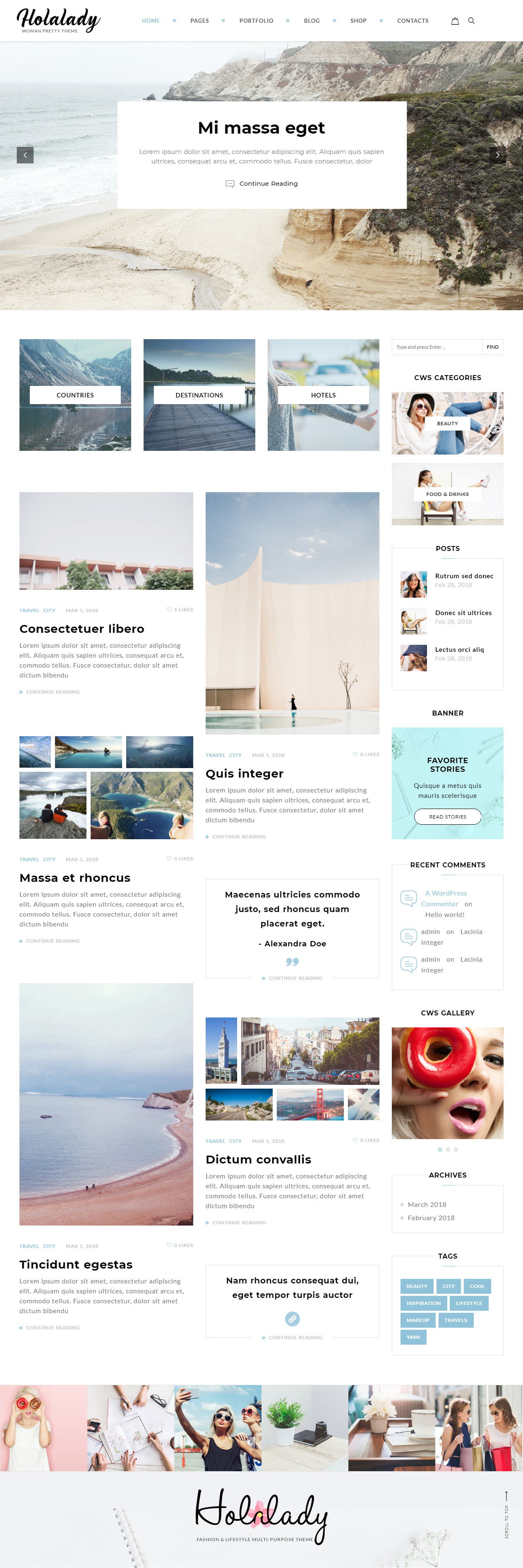 HolaLady WordPress Travel Magazine Theme