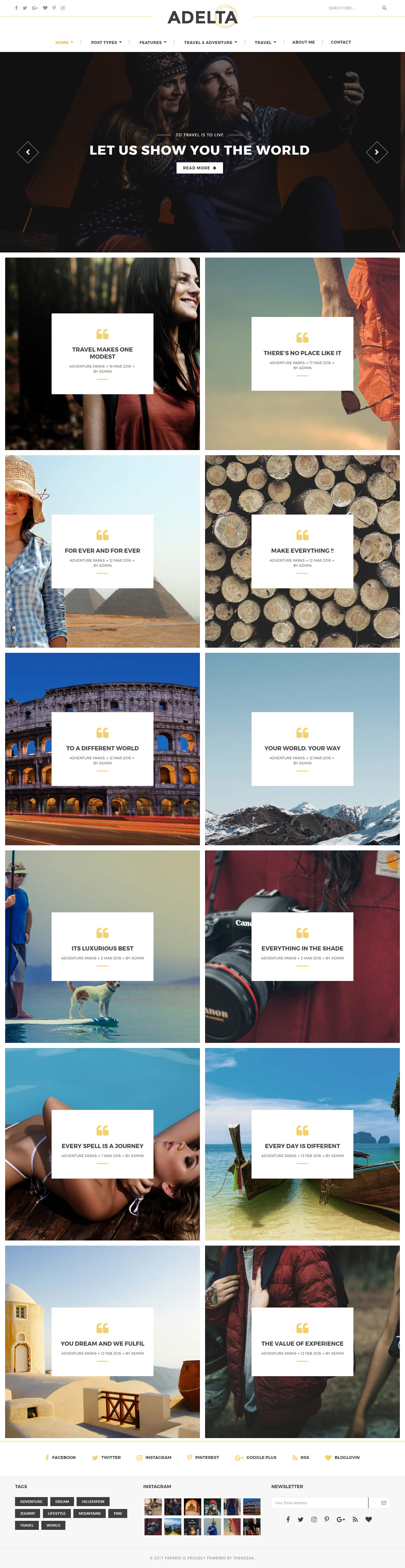 Paperio WordPress Travel Magazine Theme
