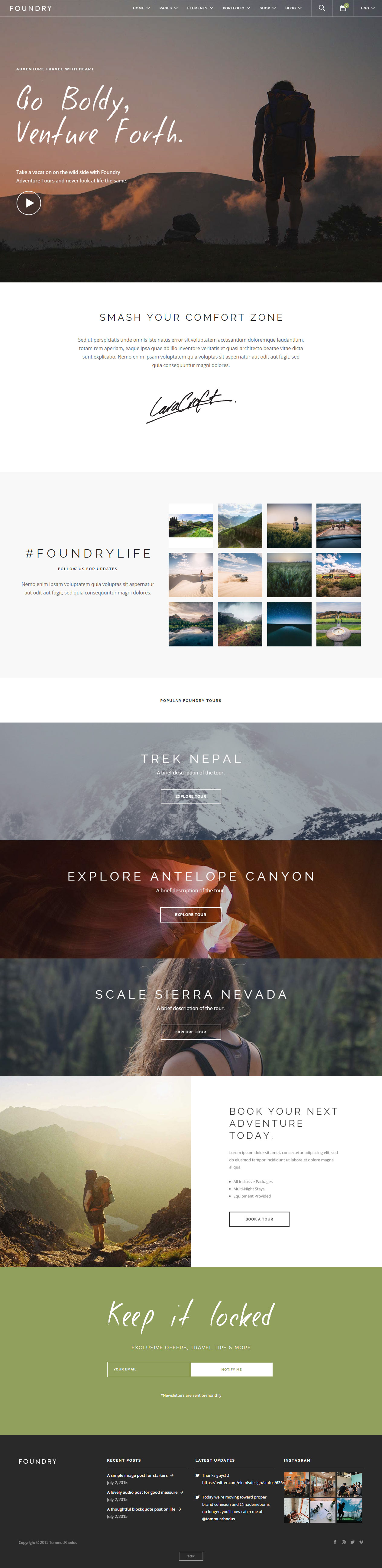 Foundry WordPress Travel Theme
