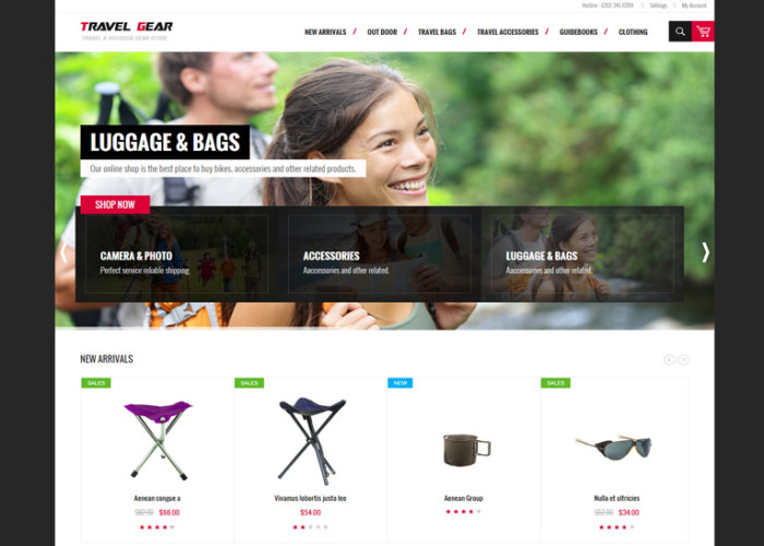 TravelGear – Premium Responsive Magento Theme for Gear Store