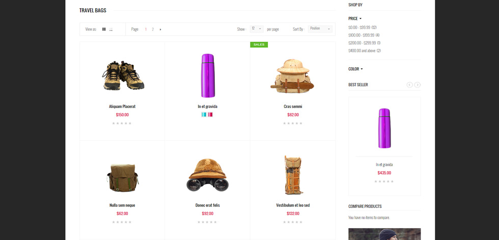 Category page