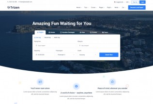 Trizen – Premium Responsive Travel Hotel Booking HTML5 Template