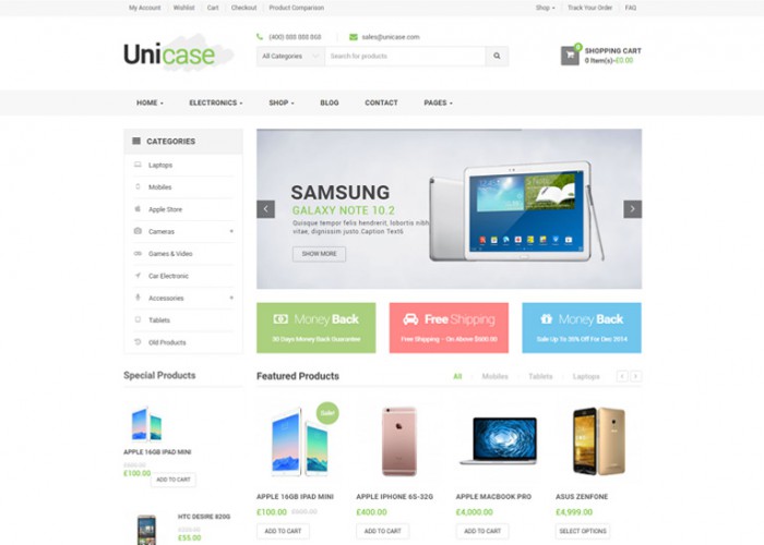 Unicase – Premium Repsonsive WooCommerce WordPress Theme