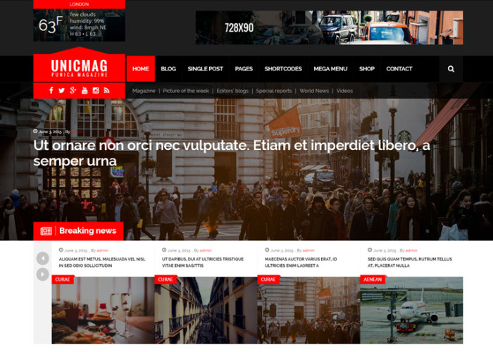 UnicMag – Premium Responsive Magazine WordPress Theme