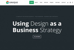Unique – Premium Responsive Parallax One Page HTML5 Template