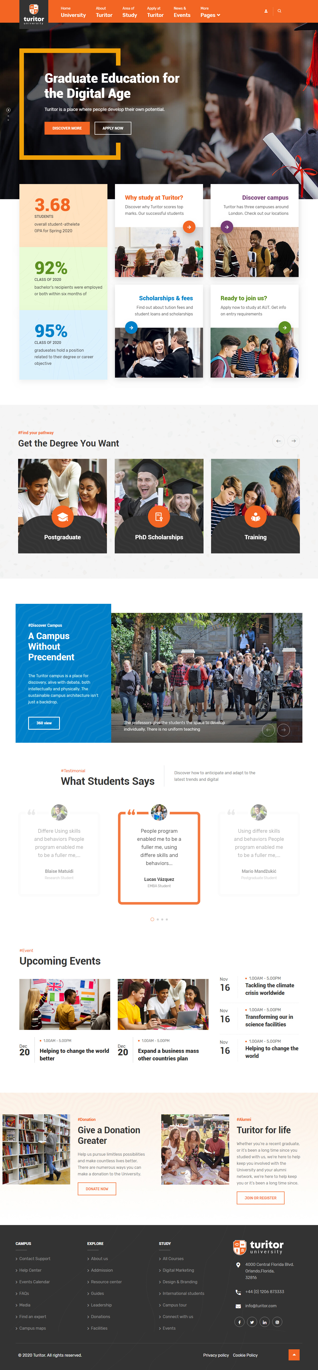 Turitor WordPress University Theme